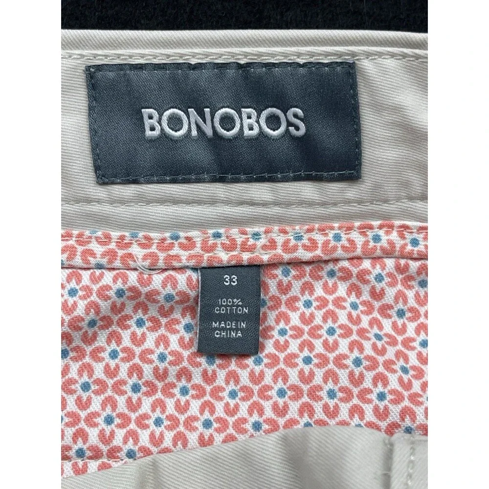 Bonobos Men’s Size 33” Off-White Chino Shorts